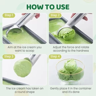 ที่ตักไอศกรีมอะลูมิเนียม Ice Cream Scoop แบบไม่ติด สำหรับไอศกรีม เจลาโต้ และคุกกี้โด