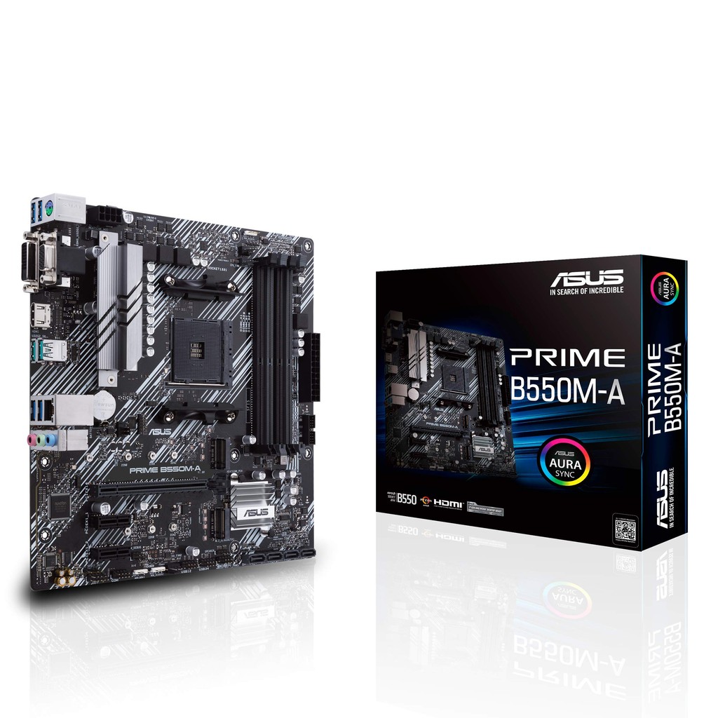 เมนบอร์ด Microatx ที่รองรับ Asus Am4 พร้อมชิป Amd B550 - Prime B550M-A
