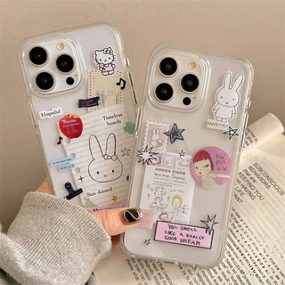โปร่งใส จัดส่งจากประเทศไทย น่ารักกระต่าย for iPhone เคสไอโฟน 11 12 13 14 15 16 PLUS PRO MAX X XS MAX XR 7/8PLUS แอปเปิ้ล