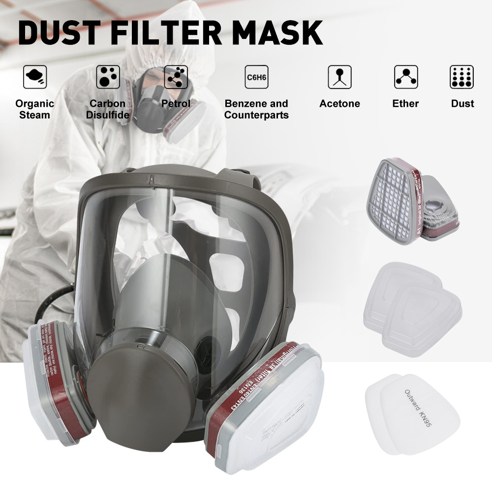 6800 Full Face Mask หน้ากากเต็มหน้า (ของแท้) ป้องกันสารเคมี กรดแก๊ส ฝุ่นควัน พ่นสี งานช่าง