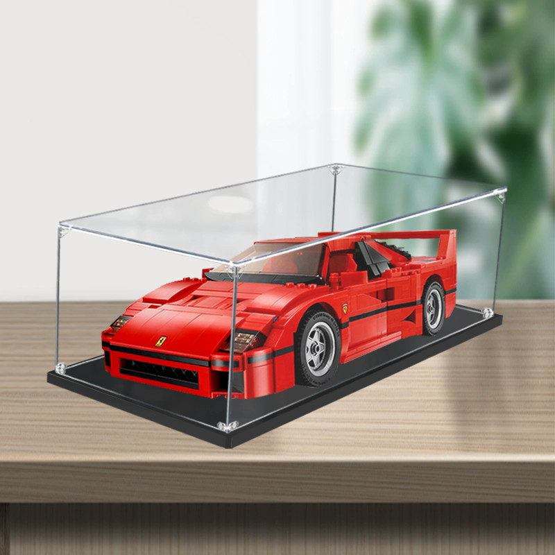 Lego 10248 Ferrari F40 กล่องแสดงโปร่งใส Popmart Labubu Zimomo Collection Box Sports Car Model Storag