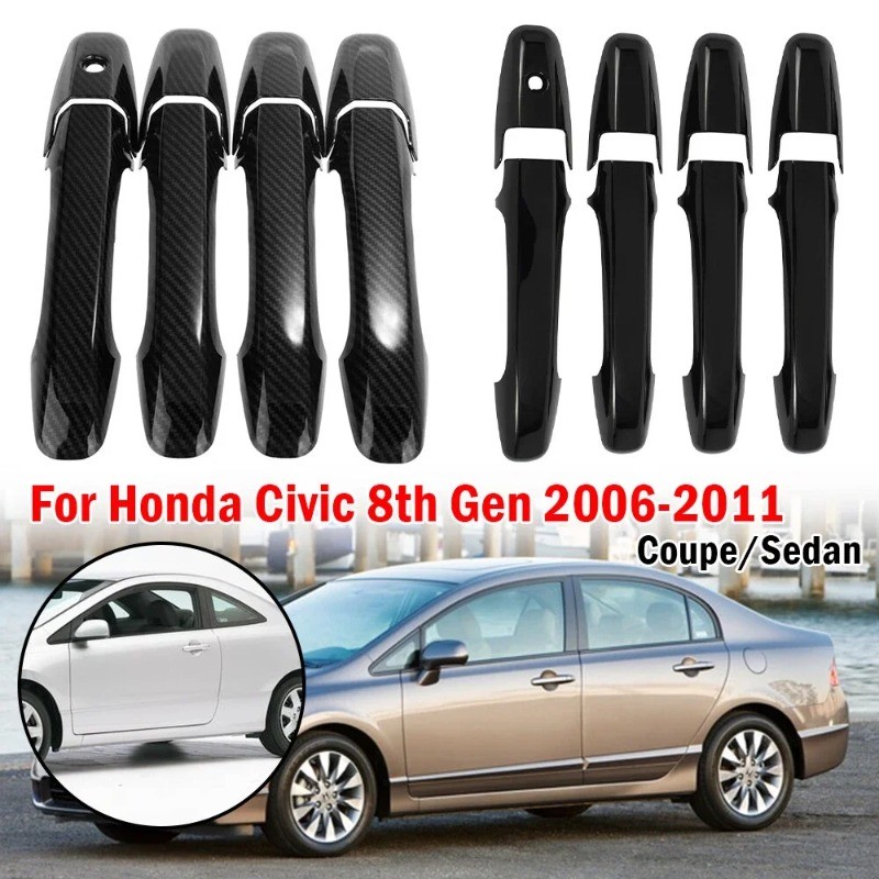 Honda Civic FD 8th 2006- 2011 มือจับประตูภายนอก Moulding ฝาครอบอุปกรณ์เสริม Trim