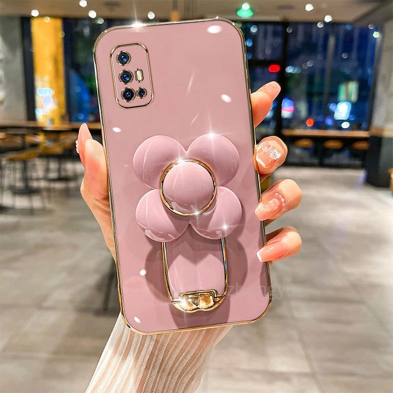 ปลอก VIVO V17 V19 VIVO V19 NEO TPU 3D Windmill BracketBracketเคสโทรศัพท์Ultra thin Electroplated Smooth Soft Case Shock proof Coverกันชนเคสโทรศัพท์