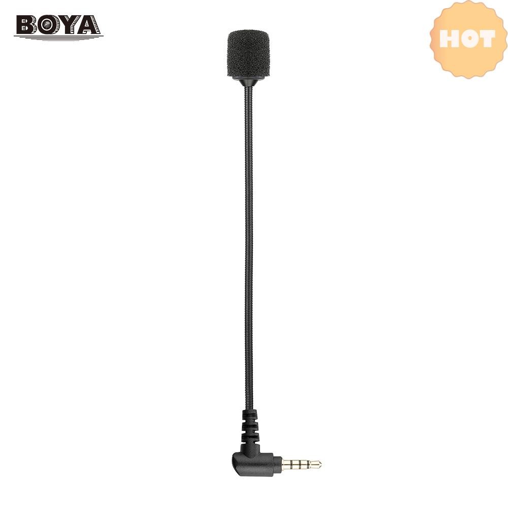 [2025 ใหม่] BOYA BY-UM4 ไมโครโฟนคอนเดนเซอร์รอบทิศทางแบบพกพา Mini ไมโครโฟนแบบยืดหยุ่นพร้อมขั้วต่อ TRRS 3.5 มม.สําหรับ iOS Android iPhone Samsung HUAWEI สมาร์ทโฟนแท็บเล็ตพีซี