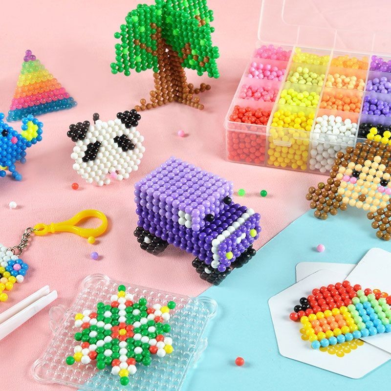 创意水雾魔珠DIY手工益智拼图粘珠儿童玩具Creative Water Mist Magic Beads DIY Handmade Puzzle Puzzle20250729