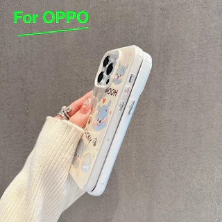 พอดี เคส OPPO หมีน้อยน่ารัก A7 A15 A16 A92 A9 A95 A57 A78 A18 A94 A3 A60 A93 A98 A79 A60 A58 A3S