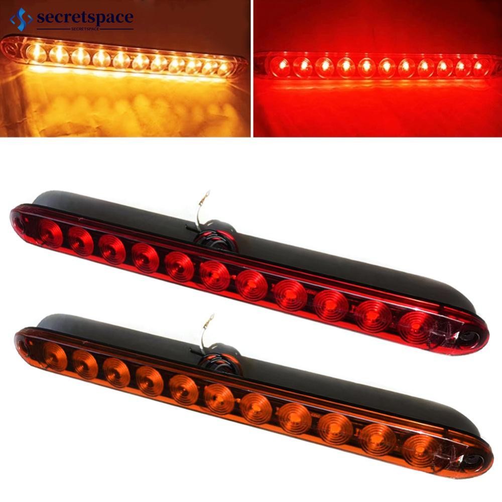 SECRETSPACE 12V Universal รถไฟเบรคไฟท้ายบาร์ด้านหลังไฟเบรคด้านข้าง Marker ไฟเลี้ยวหยุดไฟเตือนสําหรับ