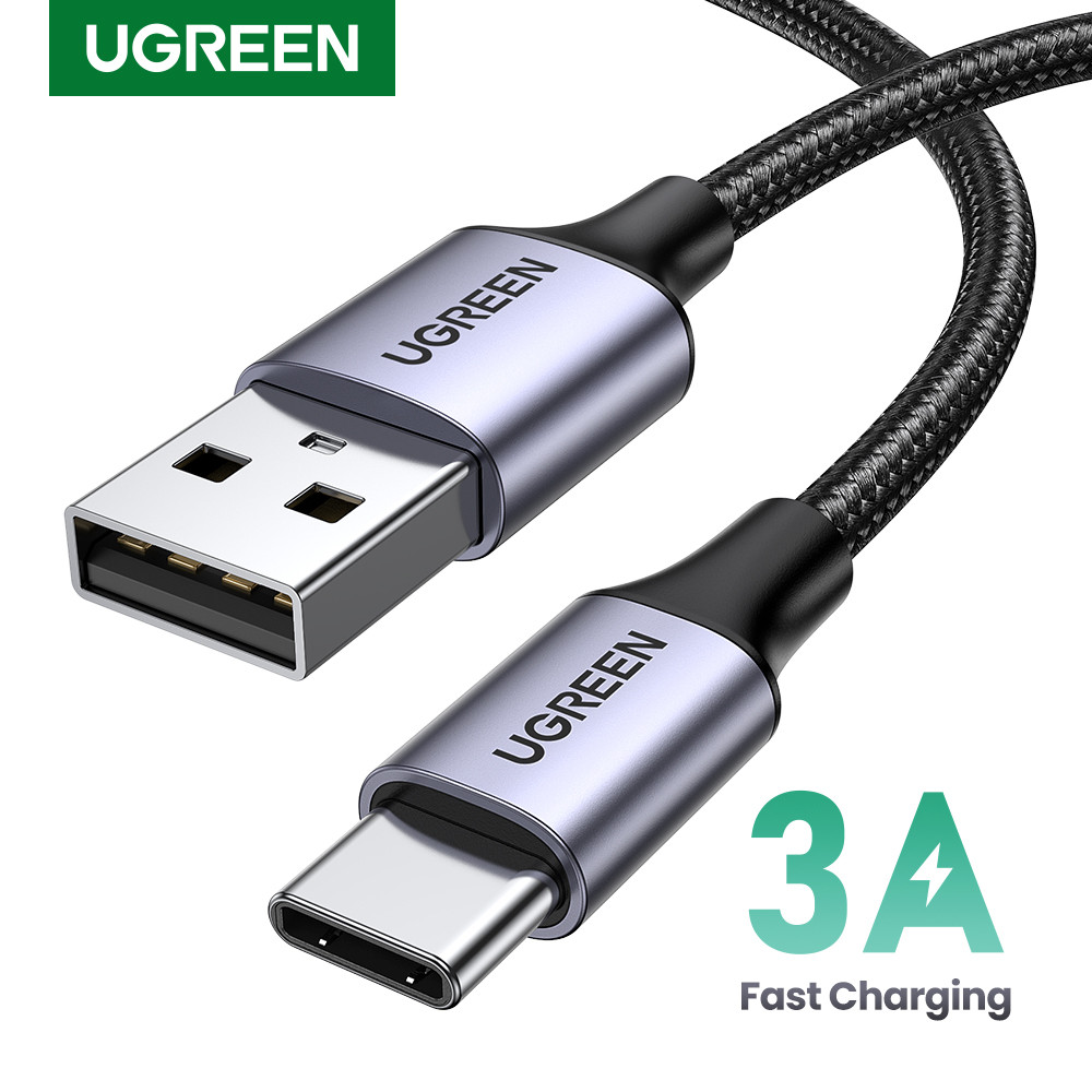 UGREEN สาย Type C USB A ถึง USB C QC 3.0 3A สายชาร์จข้อมูลสําหรับโทรศัพท์มือถือ IPhone Xiaomi