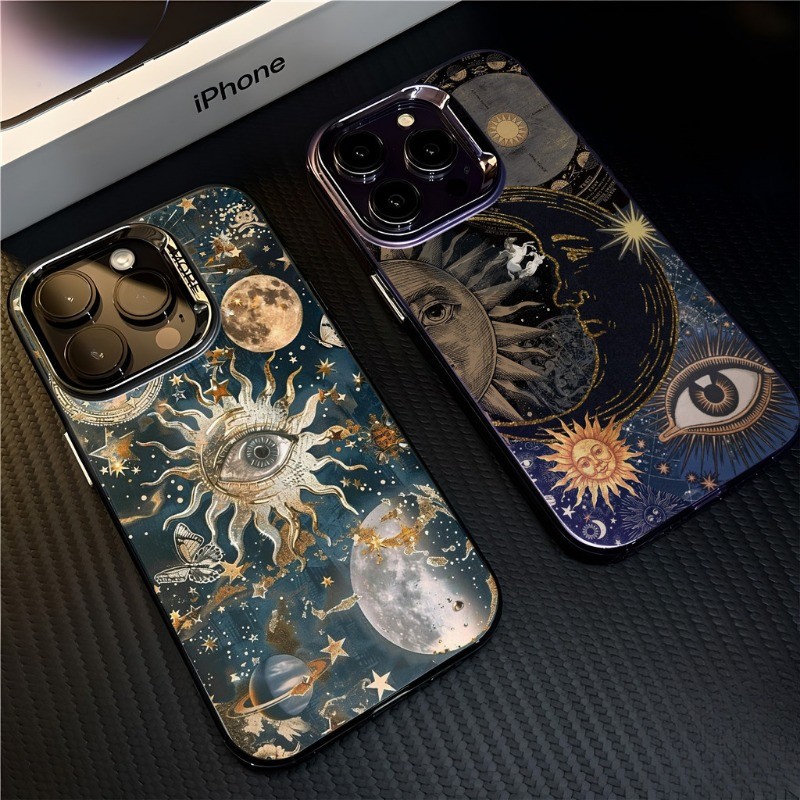 เคส Sun Eyes สําหรับ iPhone 17 16 15 14 13 12 11 Pro Max XR ป้องกันหน้าจอปลอกกันกระแทก
