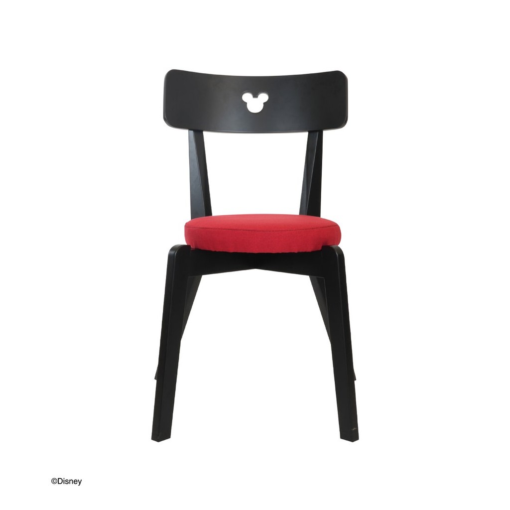 SB Design Square เก้าอี้ไม้ล้วน DISNEY รุ่น MICKEY-RETRO สีดำ (45x52x80 ซม.)  แบรนด์ KONCEPT FURNITURE