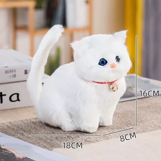 ตุ๊กตาแมว ตุ๊กตาน้องแมวมีเสียง นุ่มฟู การออกแบบการจําลอง ของเล่นเด็ก ของขวัญสำหรับเด็ก