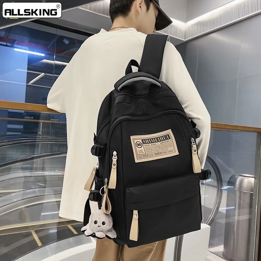 Allsking กระเป๋าสะพายหลัง ขนาด 44 x 13 x 28 cm กระเป๋าเป้กันน้ำ สําหรับนักเรียนผู้ชาย และผู้หญิง มี 3 สีให้เลือก