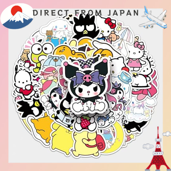 【From Japan】 CARRYUSNBM For Sanrio Stickers Set of 51 stickers Seal Waterproof Decal Cute Stylish An