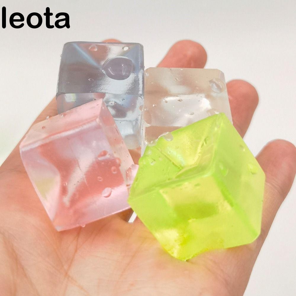 LEOTA ของเล่นลูกบอลก้อนน้ําแข็ง, ก้อนน้ําแข็งขนาดเล็กบล็อกน้ําแข็งบีบของเล่น, Ins Creative Soft Kawaii Cat Paw ช้า Rebound ของเล่นปาร์ตี้โปรดปราน