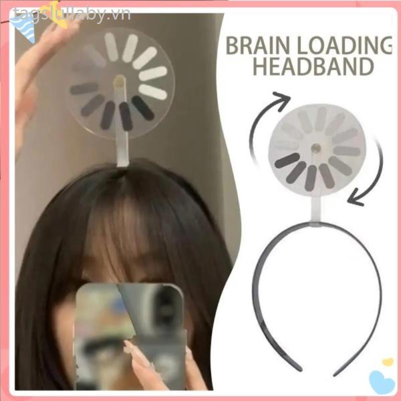 สมองตลก LOADING ที่คาดผมคลิปหมุนได้สแตนด์บาย Hairpin Originality Acting วงกลม Headwear