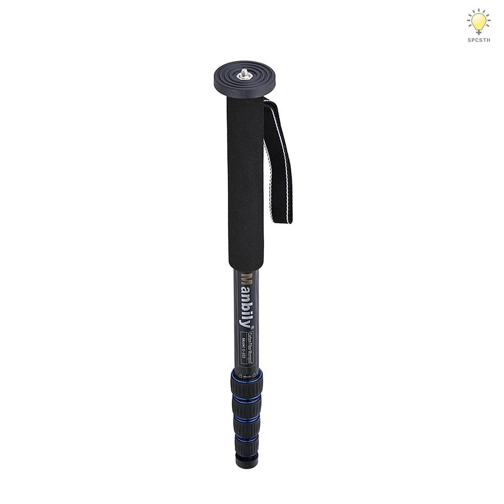 5 ส่วนTelescopicคาร์บอนไฟเบอร์น้ําหนักเบาการถ่ายภาพกล้องDSLR Monopod Unipodไม้เท้าสําหรับCanon Penta