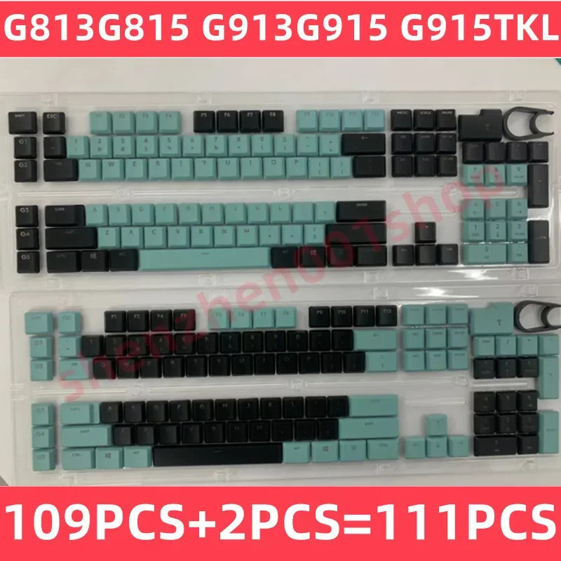 ชุด 109 ชิ้น + 2 ชิ้น KeyCaps สําหรับ Logitech G813 G815 G913 G915 G913TKLG915TKL KeyCAPS USA UK สีด