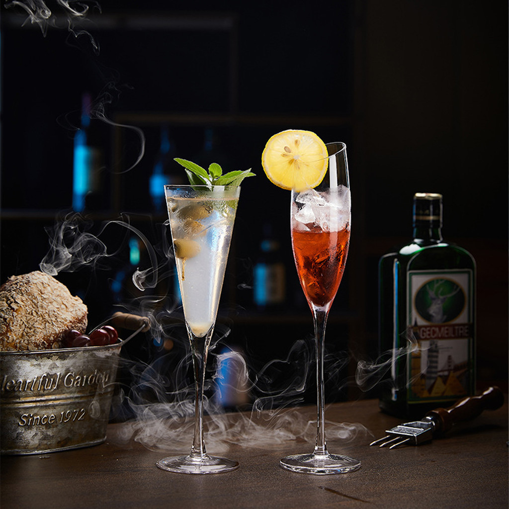 แก้วไวน์ แก้วทรงสูง แก้วแชมเปญ แก้วเครื่องดื่ม ไวน์คริสตัล สำหรับงานปาร์ตี้ สไตล์นอร์ดิก ความสง่างาม เนื้อคริสตัล - รูปที่ 6