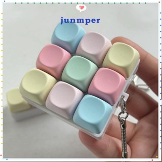 JUNMPER คีย์บอร์ดนิ้ว, ปุ่มกุญแจความเครียดบรรเทาพวงกุญแจ Fid…