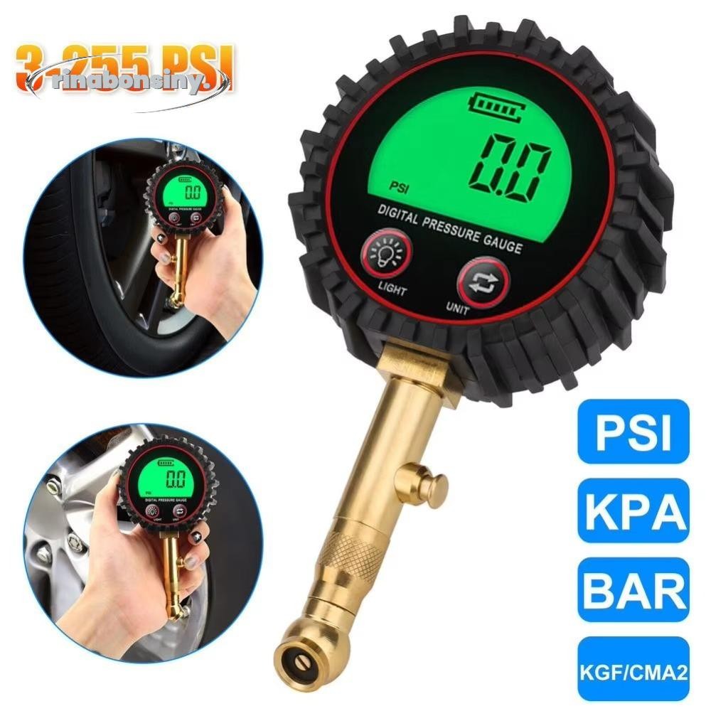 RINABONSINY Clamp Air Pressure Gauge, 3-255PSI Heavy Duty Digital Tyre Pressure Gauge, ที่ถูกต้อง Ty