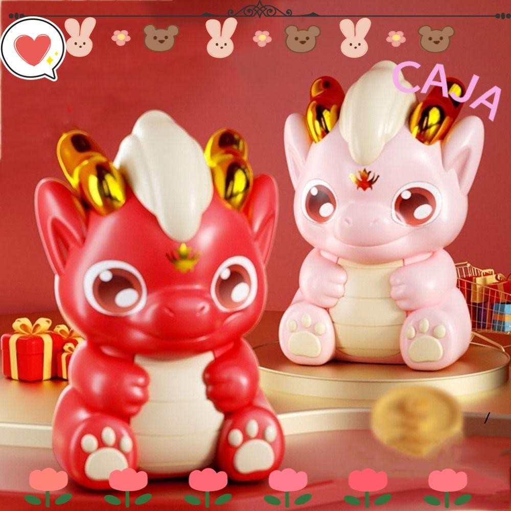 คาจา1 เหรียญ ธนาคาร ของเล่นเด็ก กระปุกออมสินมังกรพลาสติก มังกรนักษัตรจีนน่ารัก ตกแต่งโต๊ะ ปีมังกร ประหยัดเงิน ธนาคาร