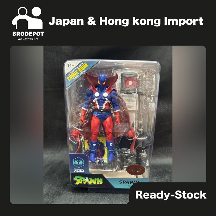 [Ready stock] McFarlane SPAWN 7IN FIGURE WITH COMIC  SPAWN 1977