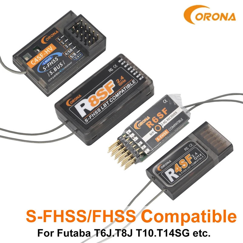 C4SF R4SF R6SF R8SF 2.4G 4CH/6CH/8CH SFHSS ตัวรับสัญญาณ FUTABA S-FHSS T10J 14SG 16SZ 18SZ เครื่องส่ง