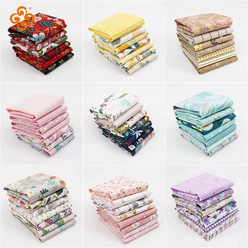 Rose รูปแบบ Patchwork ผ้า Cottton Twill ผ้าสําหรับเย็บผ้านวมตุ๊กตาเครื่องแต่งกาย,สมุดภาพตกแต่ง 6/7/8 ชิ้น TJ4658