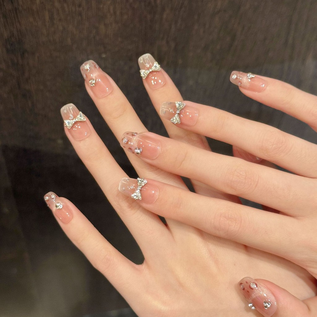 HANDMADE + กาวฟรีArtificial Nail Leopard Print Daughter รูปที่ 4