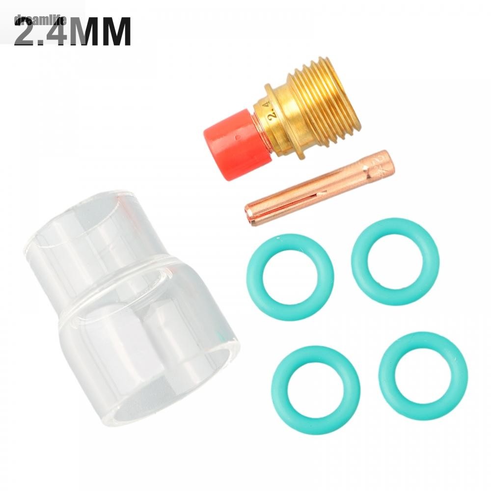 7pcs สําหรับเลนส์แก๊ส Stubby สําหรับเชื่อม TIG 12 ถ้วยชุดเหมาะสําหรับ WP9WP20WP25 Series