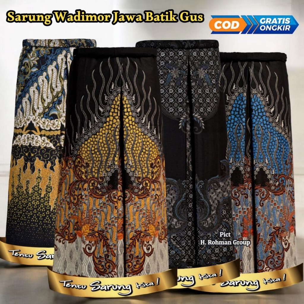 KATUN SALAFY SHOP Wadimor Batik Sarong สําหรับผู้ชาย Javainese Batik Gus Premium Soft Cotton Motif T