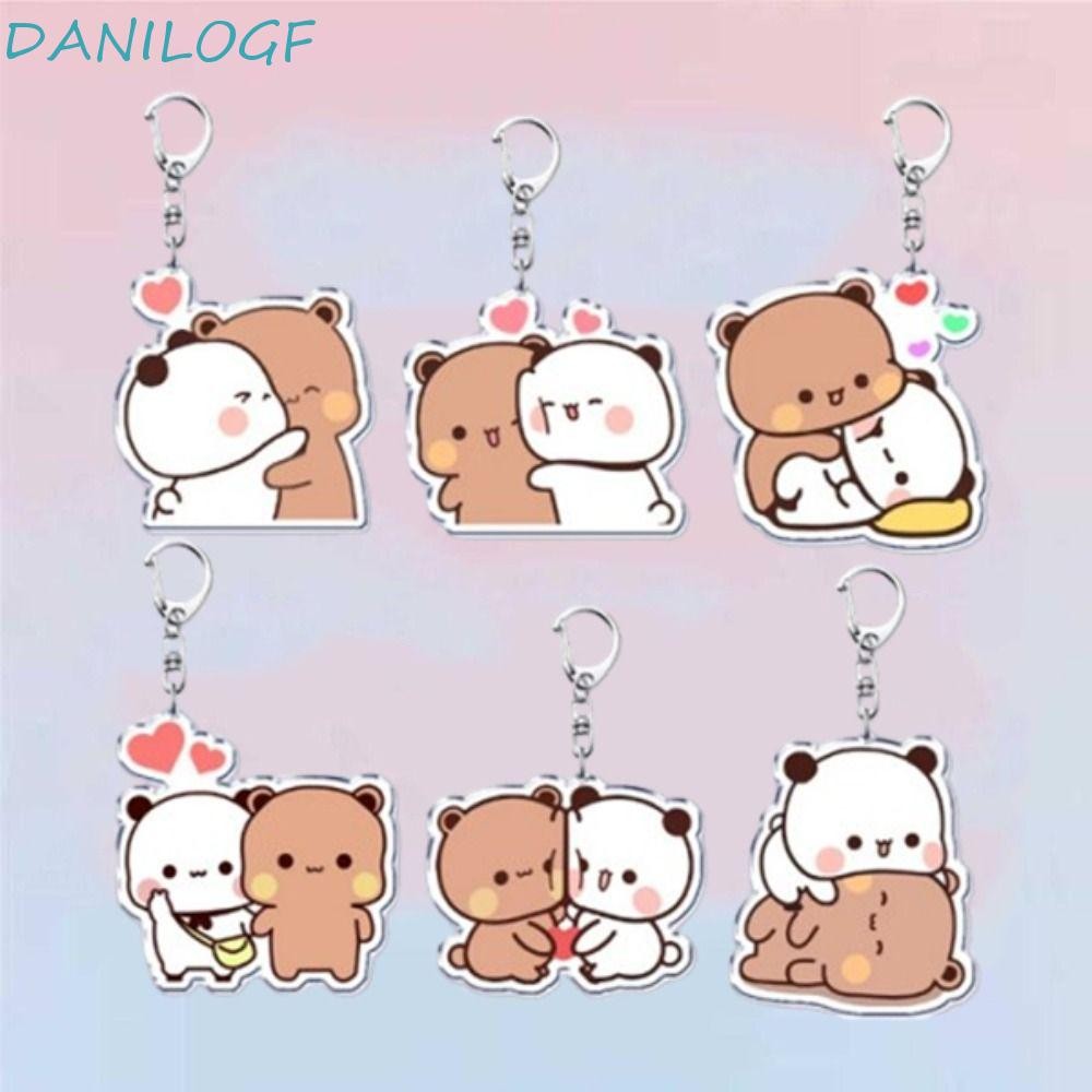 DANILLOGF การ์ตูน Bubu Dudu พวงกุญแจ, การ์ตูนอะคริลิค Bubu Dudu พวงกุญแจ, กระเป๋าโทรศัพท์มือถือพวงกุ