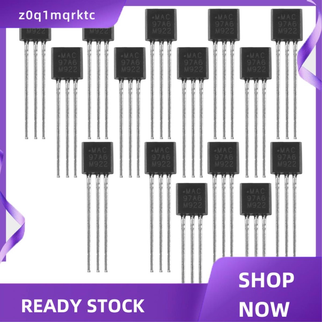 z0q1mqrktc 15 ชิ้น MAC97A6 97A6 Bi-directional Triac Threstor 600V 1A