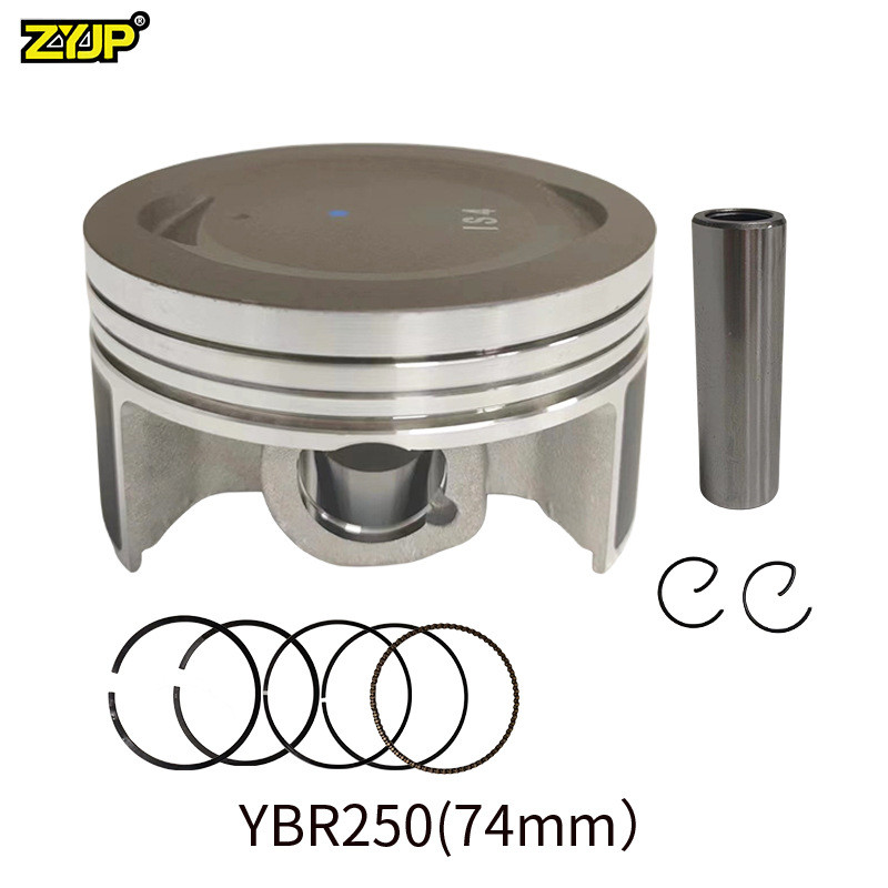 YBR250 ลูกสูบรถจักรยานยนต์เหมาะสําหรับ YAMAHA YBR250 XTZ250 เส้นผ่านศูนย์กลางกระบอก 74 มม. 2007--200