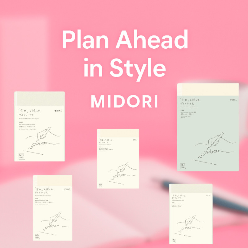 Midori 2026 MD Notebook Diary and Calendar Collection