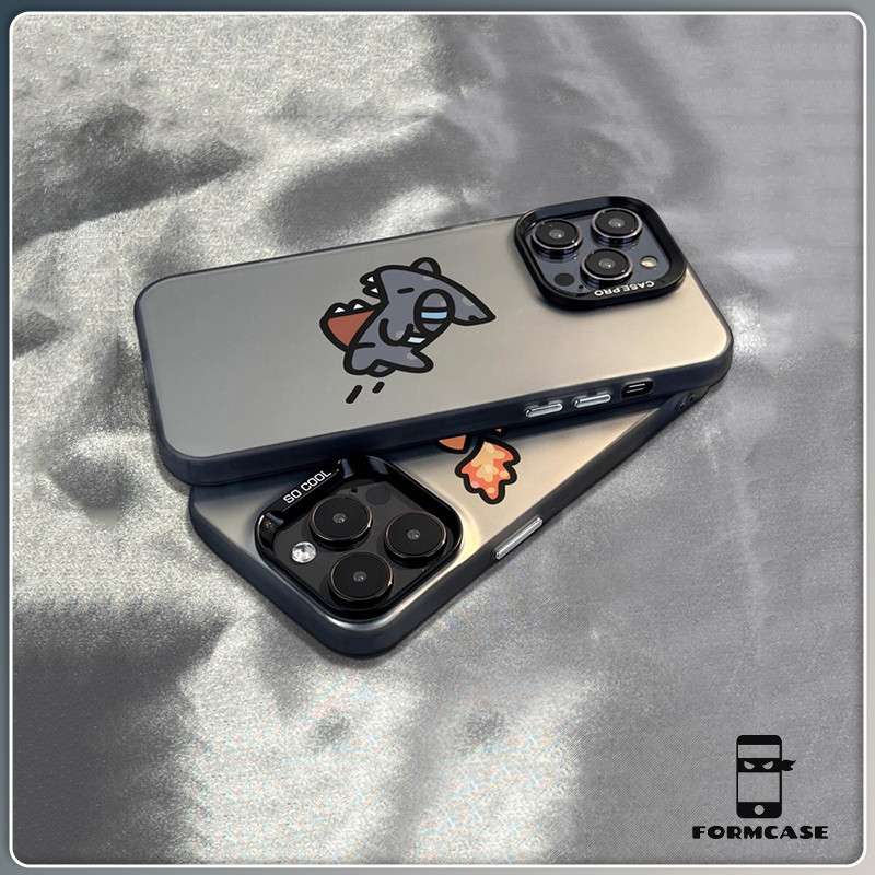 for เคสไอโฟน 13 12 11 iPhone 16 15 14 PRO MAX X XS MAX XR 7/8PLUS ฉลามเล็กและชาร์มanderแอปเปิ้ลโทรศัพท์ จัดส่งจากประเทศไ