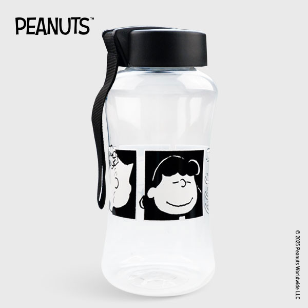 (Arnplern) : PN2-ขวดน้ำดื่ม-สายคล้อง : PEANUTS2C Water Bottle with Strap (PN2C-WBS-CL-BK1200ml) W10x