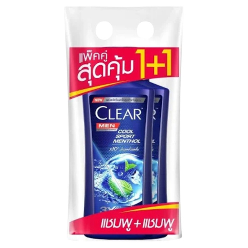 แชมพู Clear เคลียร์ ขนาด 370 มล ( แพ็คสุดคุ้ม1แถม1 )