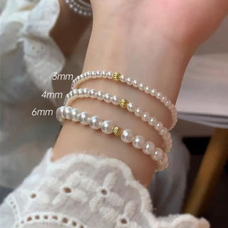 สร้อยข้อมือมุก สไตล์เกาหลี แฟชั่น ดอกคามิลเลีย สร้อยข้อมือ คาเอะหลากสไตล์ ส่งไวจากไทย