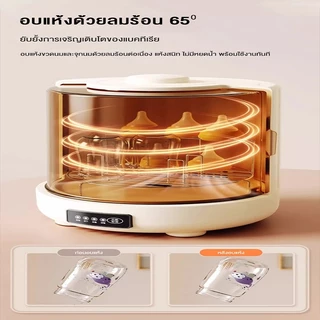 doudou ตู้อบขวดนม เครื่องอบแห้งขวดนม UVCการฆ่าเชื้อด้วยรังสียูวี ความจุขนาดใหญ่ 8 L ฆ่าเชื้อ อบแห้ง 2 in 1 ตู้นึ่งขวดนม