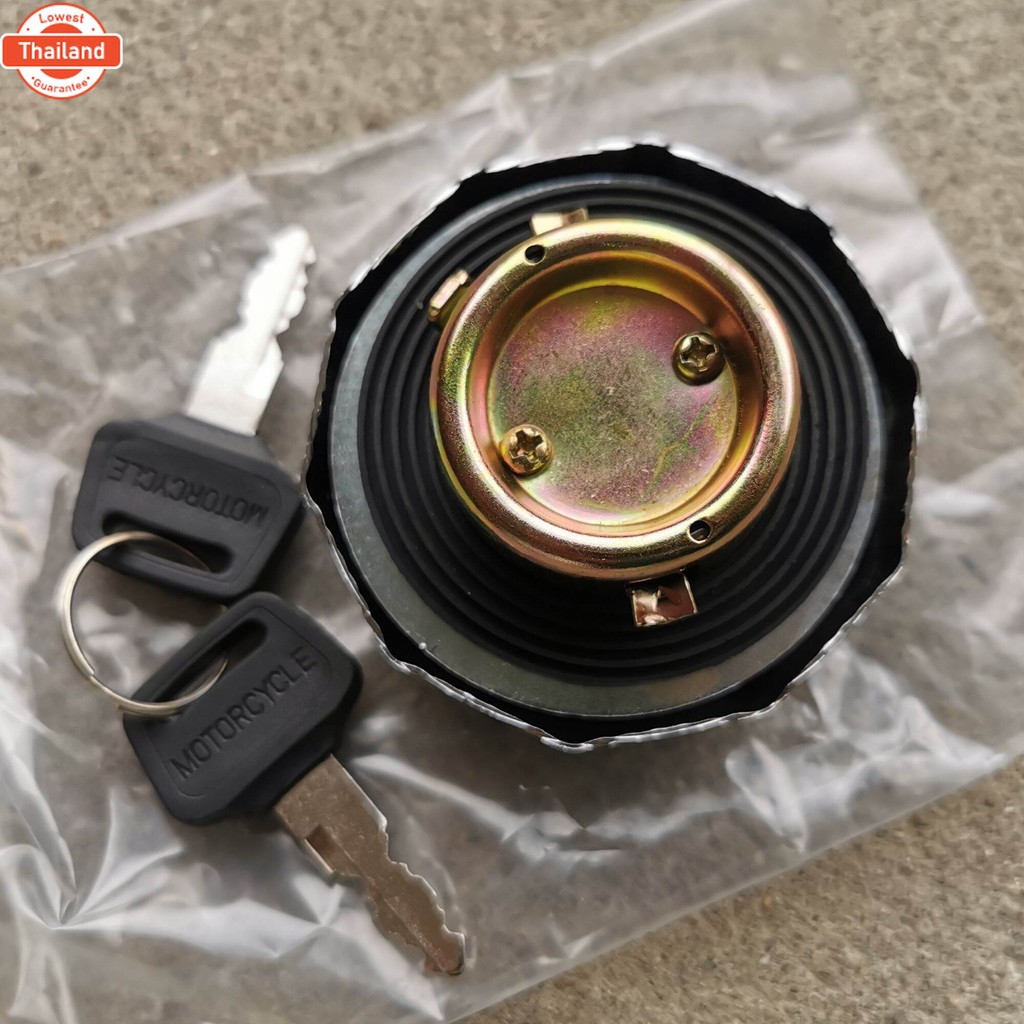 ฝาถังน้ำมัน มีกุญแจล็อค แชุโครเมี่ยม  Honda CG110 CG125 JX110 JX125 S4 CB100 S90 CD125 CD175 C92 C95