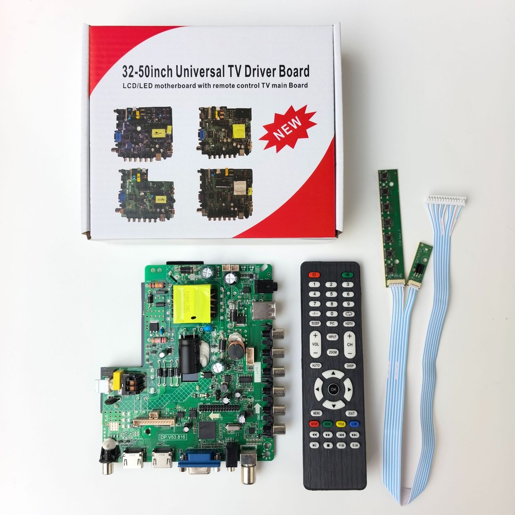 LCD TV เมนบอร์ด DP.V53.816 แถบแสงแรงดันไฟฟ้า 38V-70V 25W รีโมทคอนโทรลสลับหน้าจออ้างอิง