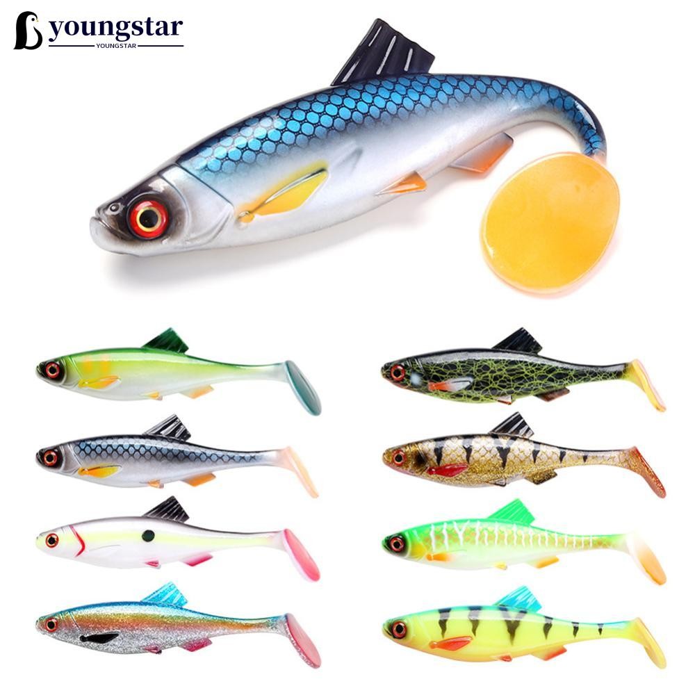 YOUNGSTAR 1 PC 20 ซม.3D Eye T-Tail Bionic เหยื่อเรือตกปลาทะเลความเร็ว Sinking ซิลิโคนเหยื่อปลอมสําหร