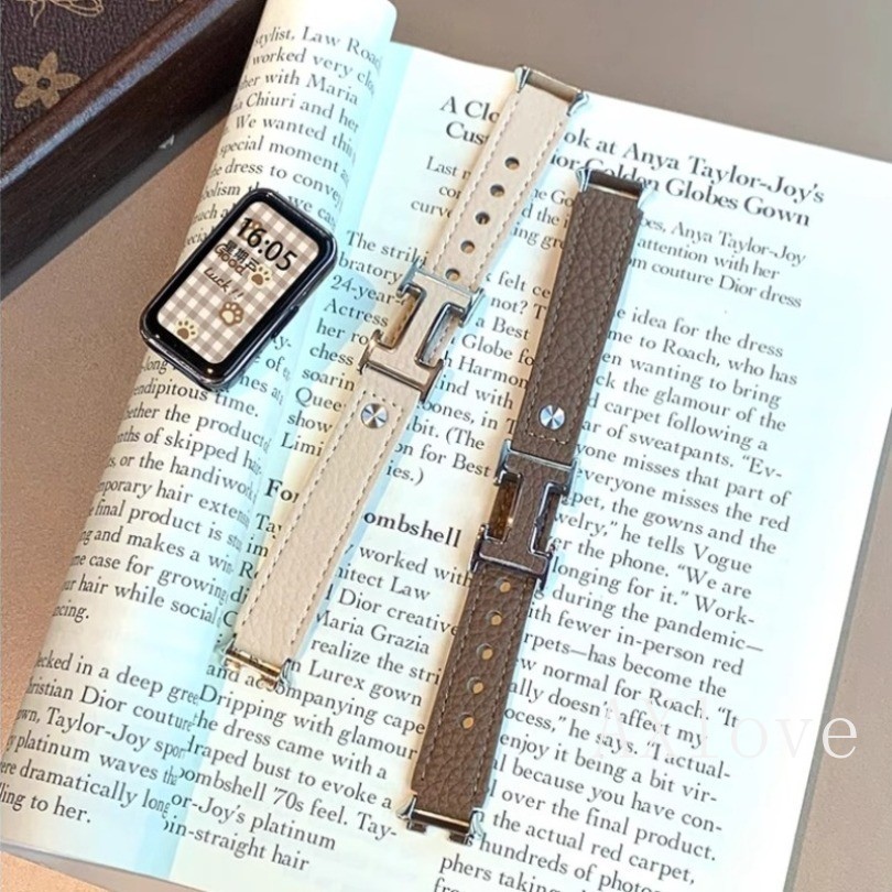 สายหนังสําหรับ Huawei Band 11 pro 10 9 8 7 6 สร้อยข้อมือสําหรับ Huawei Band Fit3 4 /4pro Watchband สําหรับ Honor Band 9 อุปกรณ์เสริม ราคา ถูกที่สุด ดีลบีเคเค แกลเลอรีภาพที่ 6