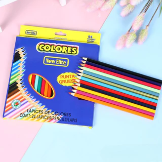 ดินสอสี สีไม้ กล่องเล็กพกพาสดวก เขียนลื่น มี 12, 24 สี เหมาะเรียนศิลปะและงานวาดภาพ