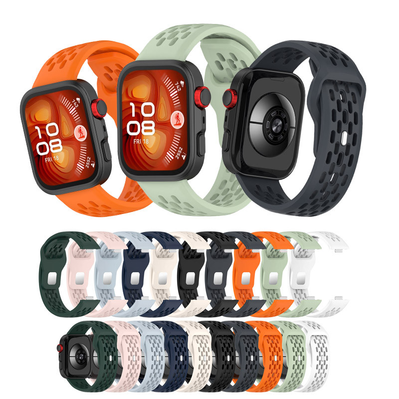 สําหรับ Huawei Watch Fit 5 4 Pro / Fit5 / Fit4 / Fit3 กีฬาสายระบายอากาศซิลิโคนอะไหล่ Band