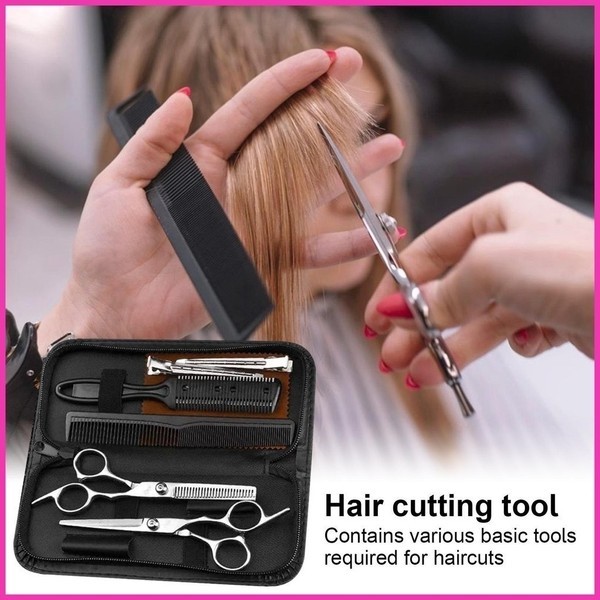 พร้อมส่ง 9 PCS/Set กรรไกรตัดผม กรรไกรตัดผมอุปกรณ์ทำผม กรรไกรตัดผมชาย/หญิง ชุดตัดผม
