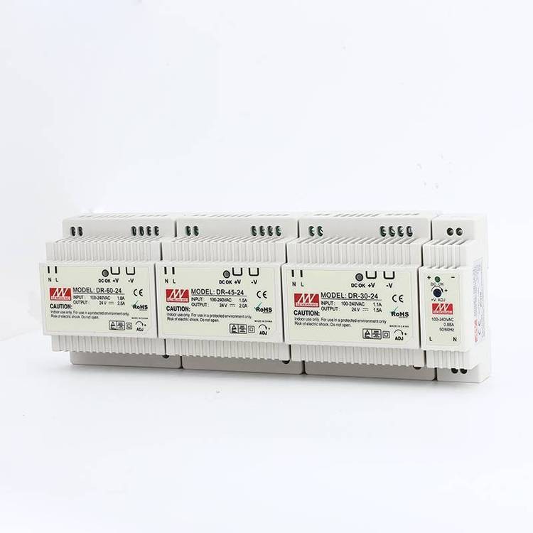 คู่มือรางประเภท MEAN WELL Switching Power Supply 24v Card Rail dr-120-24v220 ถึง 24v12v *** DC Power