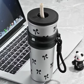 แก้วลายแพนด้า แก้วน้ำสแตนเลส 700ml. ลายแพนด้าสุดน่ารัก 3สีสดใส สแตนเลส304 เก็บอุณหภูมิร้อน/เย็นได้อย่างดี น้ำไม่รั่วซึม