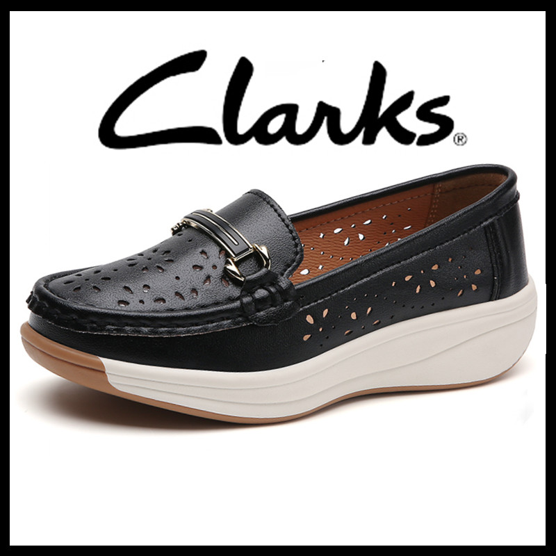 Ready STOCK รองเท้าผู้หญิง รองเท้าหนังลําลองผู้หญิง Clarks_ สุภาพสตรีรองเท้า Boat Shoes Flat Shoes ผ